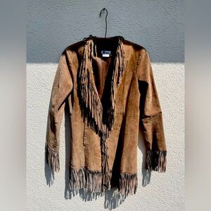 Vintage B Lucid Mend Size Large Suede fringed Leather jacket
